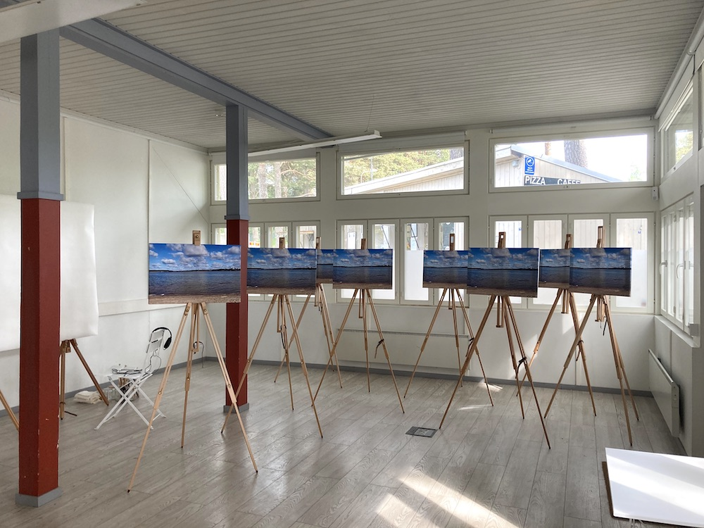 Yleiskuva näyttelystä Hietsun paviljongin galleriassa Tutkimuspaviljonki #4 tapahtumassa.