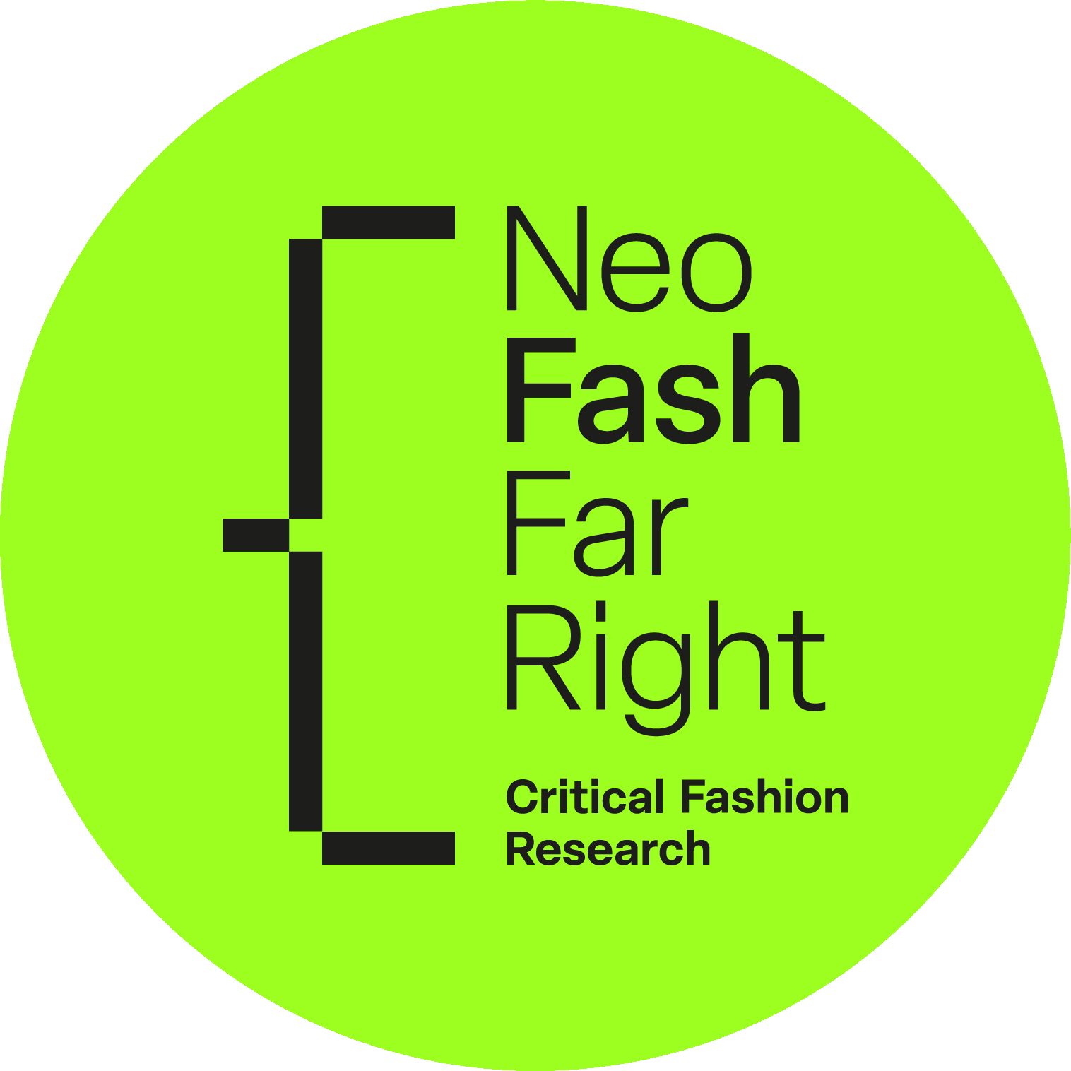 The project logo with the words "Neo Fash Far Right", "Critical Fashion Research"