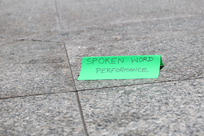 Uncommodified Pauses - Public Speaking

Spoken Word Performance by Rajvi Dedhia at the intersection of King Street West and Charlotte Street in response to Score 3

Score 3 created by Mushtari Afroz
Response by Rajvi Dedhia