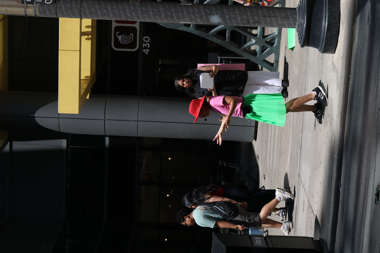 Uncommodified Pauses - Public Speaking
Spoken Word Performance by Rajvi Dedhia at the intersection of King Street West and Charlotte Street in response to Score 3
Score 3 created by Mushtari Afroz
Response by Rajvi Dedhia