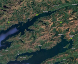 Kenmare and Beara: Satelite image