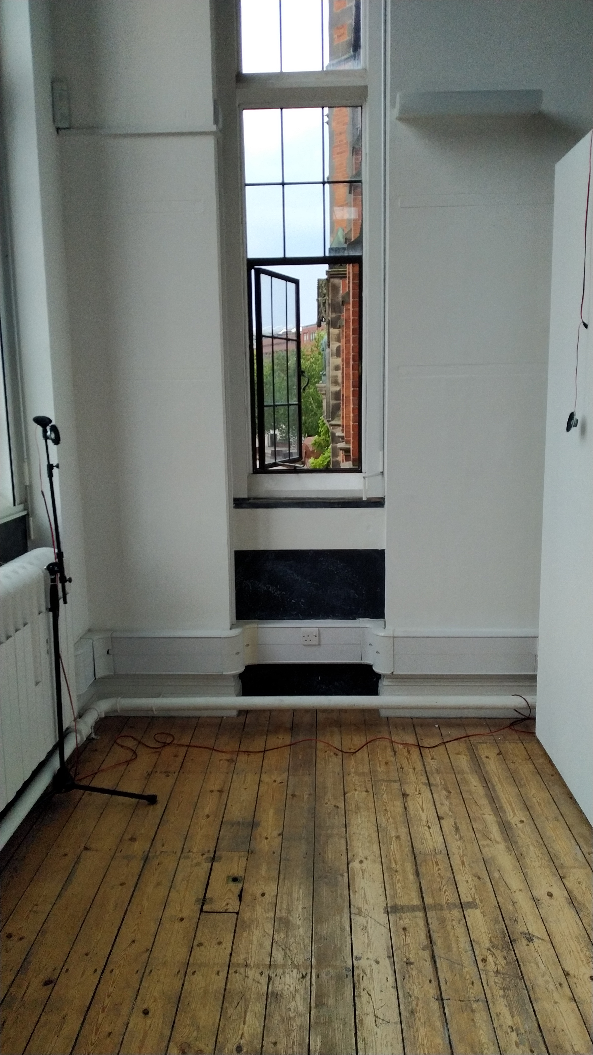 Installation view with chair, from Trve Norths installation.