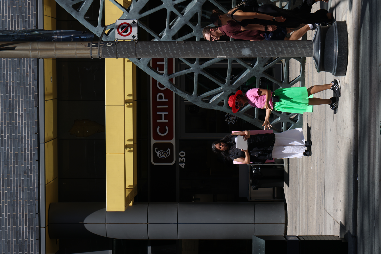 Uncommodified Pauses - Public Speaking
Spoken Word Performance by Rajvi Dedhia in response to Score 3 at the intersection of King Street West and Charlotte Street
Score 3 created by Mushtari Afroz
Response by Rajvi Dedhia