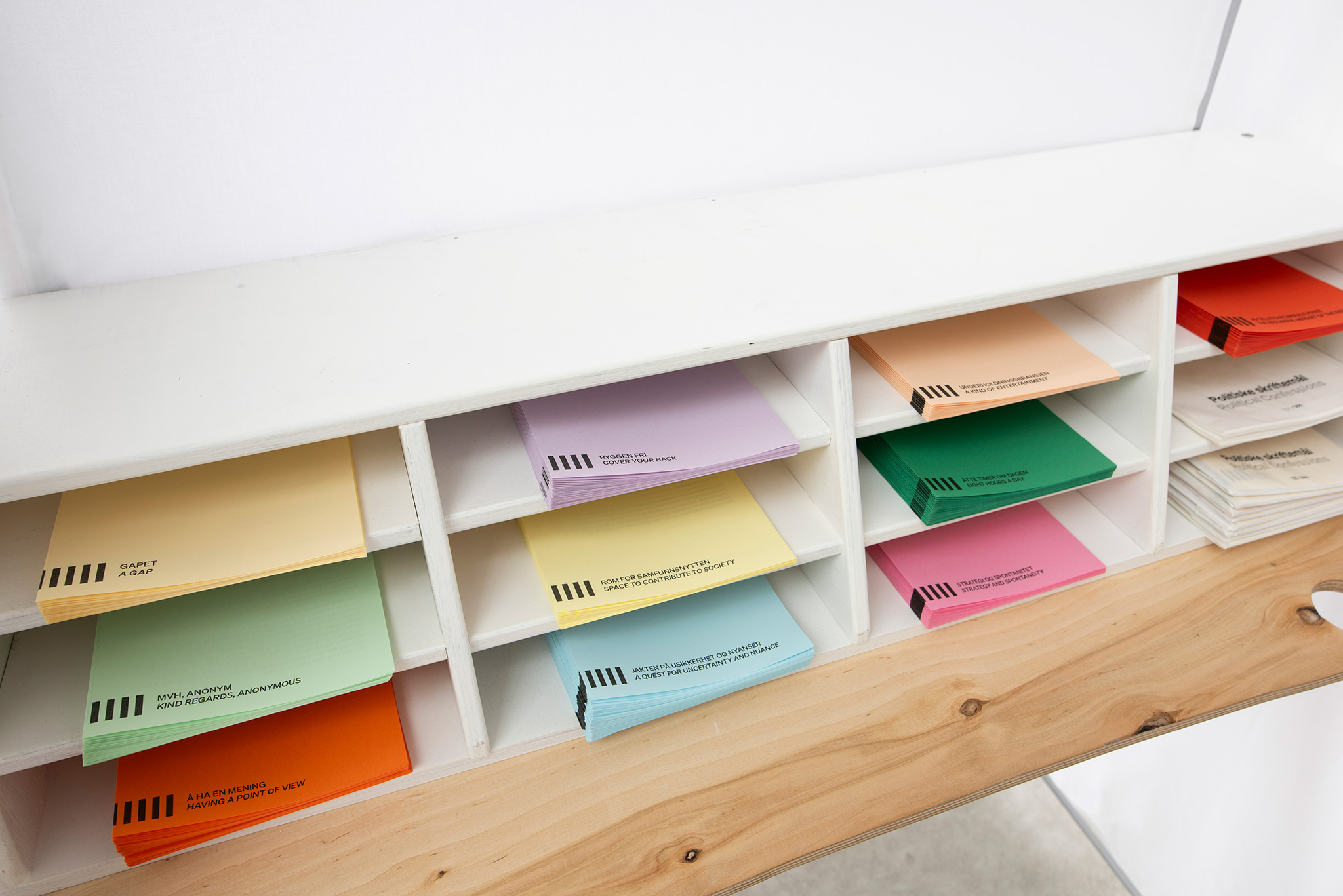 Political Confessions (installation)
Photo: Bjarte Bjørkum