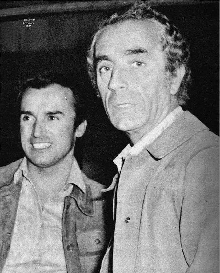 Dante Bini and Michelangelo Antonioni in 1970