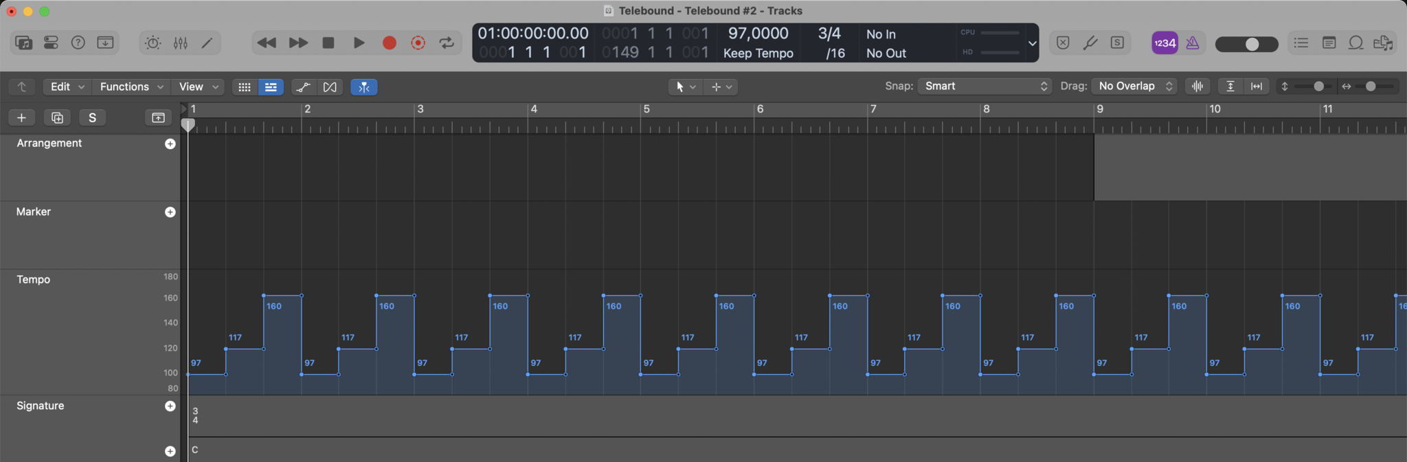 Telebound tempo track