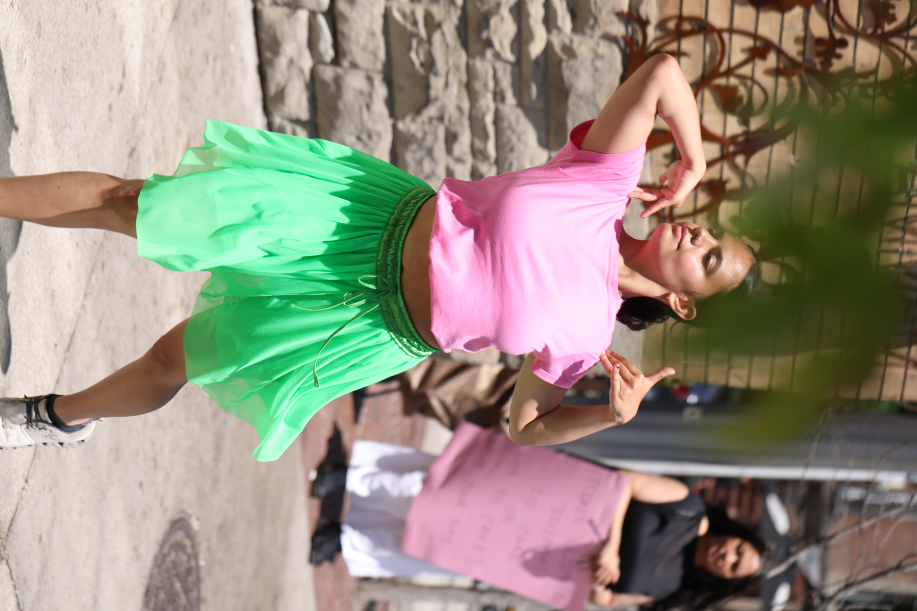 Momentarily transforming the popular destination at King and Portland into a site of critical engagement through a 29-step choreography that invited spatial negotiation and encounters with the Other within a space that is otherwise governed by capitalist-consumerist logic that actively seeks to erase all forms of anomaly.

This is created in response to Score 4. 

Score 4 is created by Mushtari Afroz
Choreography created by Mushtari Afroz
Performance co-created with Rachana Joshi, Rajvi Dedhia and Nidhi Baadkar.