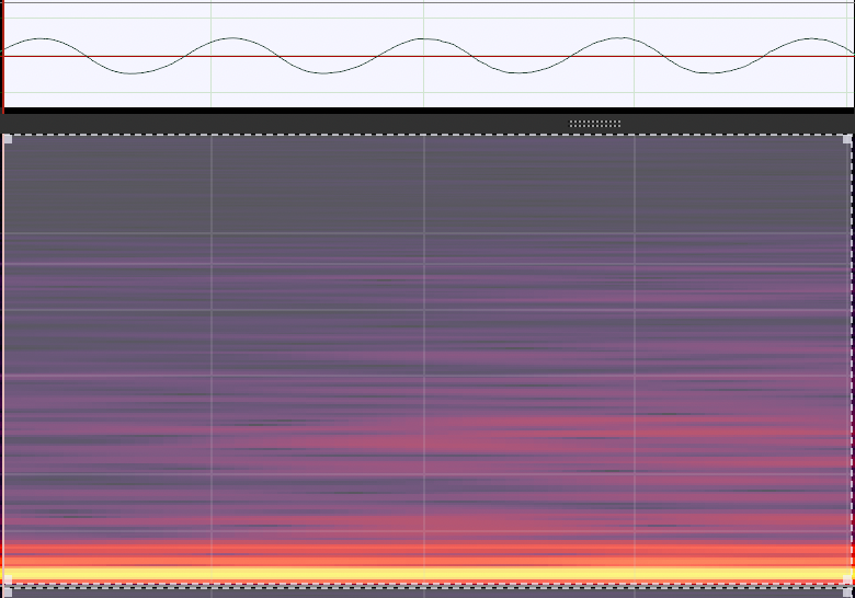A spectra harmonograph image of a 220 Hertz tone recorded in a room.