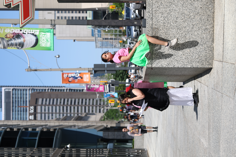 Uncommodified Pauses - Spoken Word Performance. 
In response to Score 3, Rachana Joshi is enacting a moment in which she finds herself outside the logic of consumerism.
Mushtari recites the spoken text to accompany Rachana's performance.
Score designed by Mushtari Afroz
Response by Rachana Joshi
