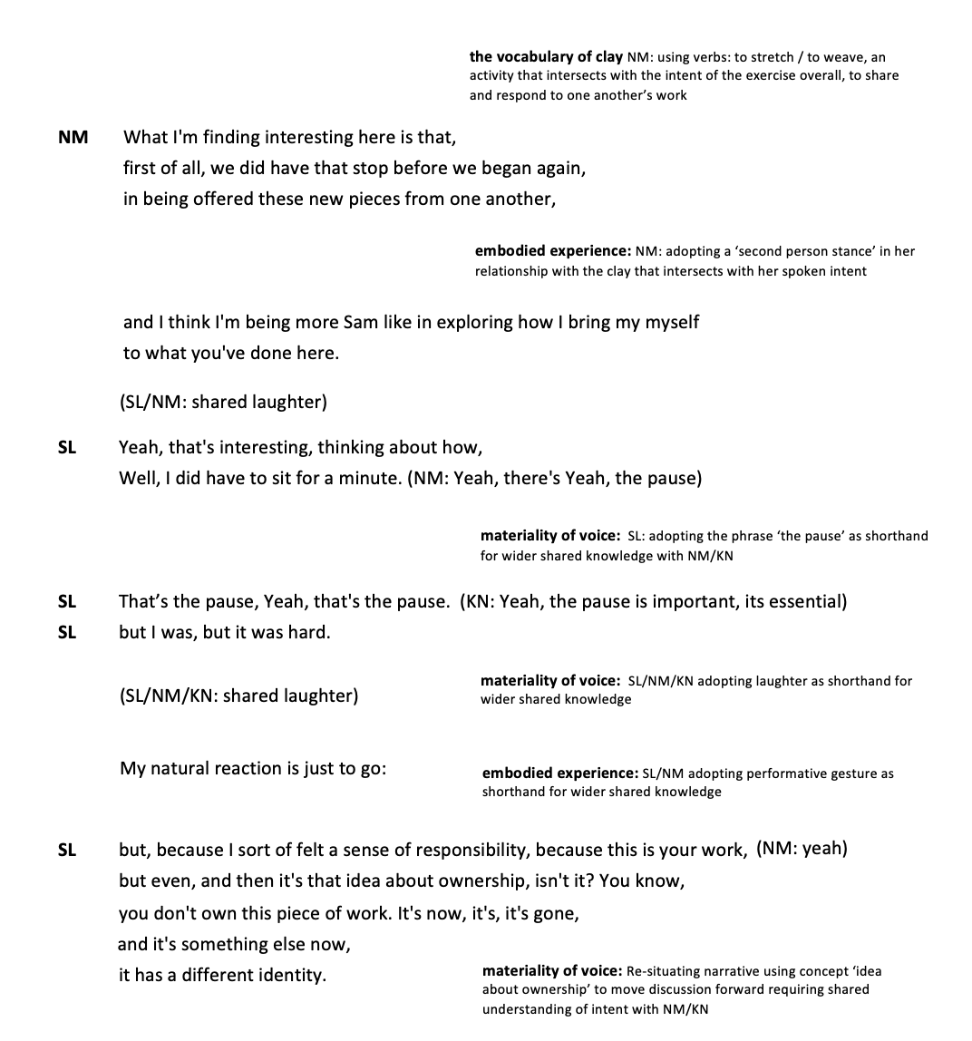 transcript of spoken word