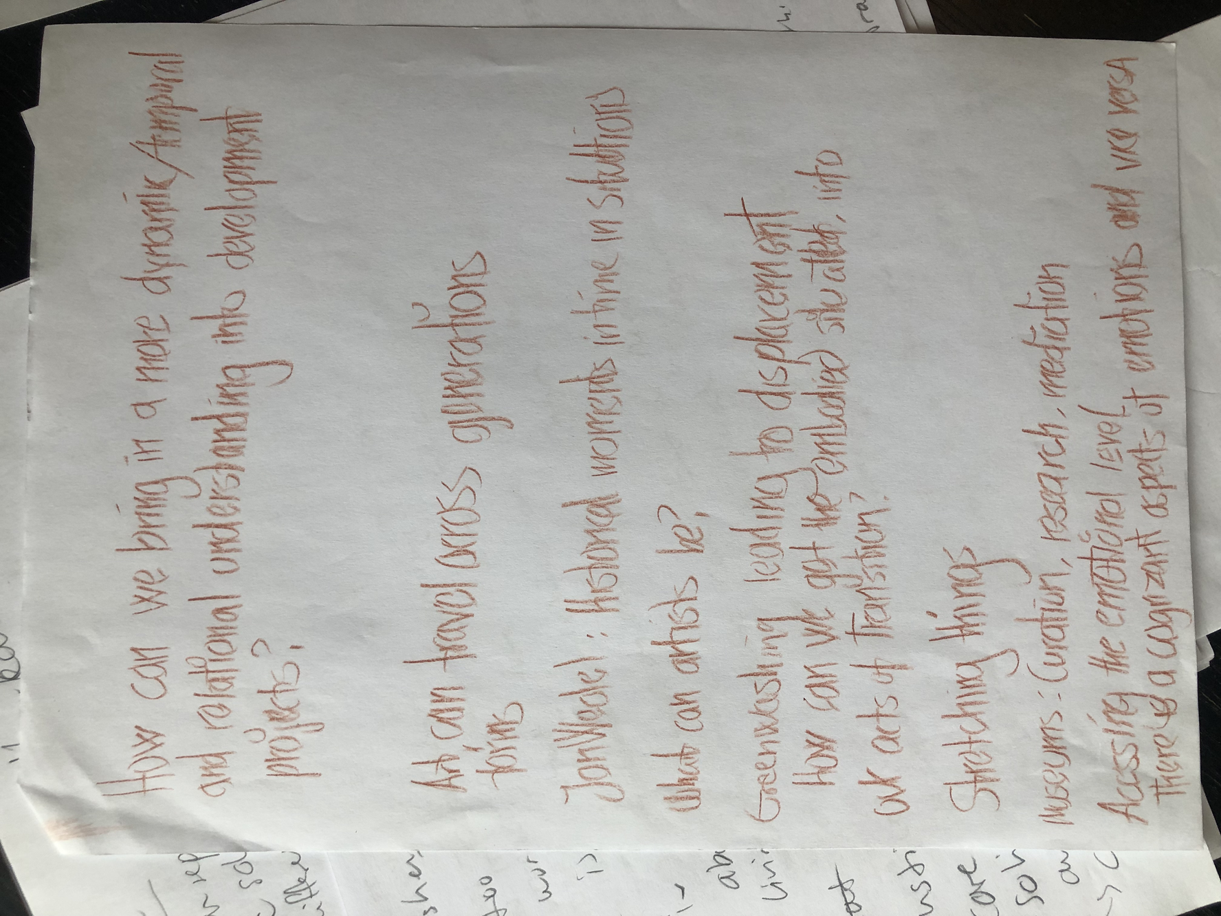 Notes by participants in IA LAB