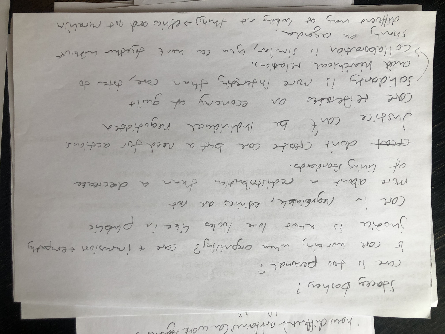 Notes by participants in IA LAB