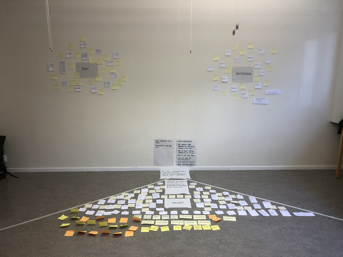 Photo of documentation from staff workshop that initiated the change project