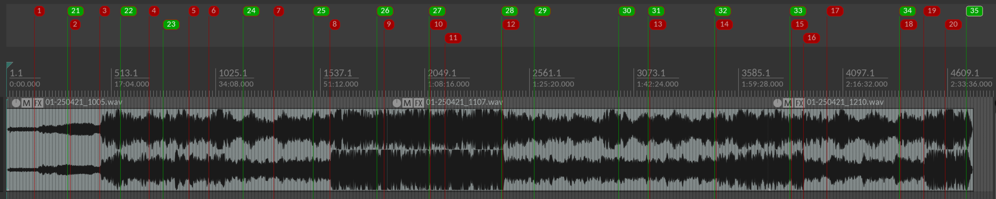 screenshot of markers Performance 2