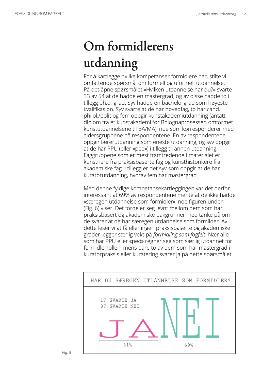 En side fra rapporten designet av Maiken Larsen Solholmvik