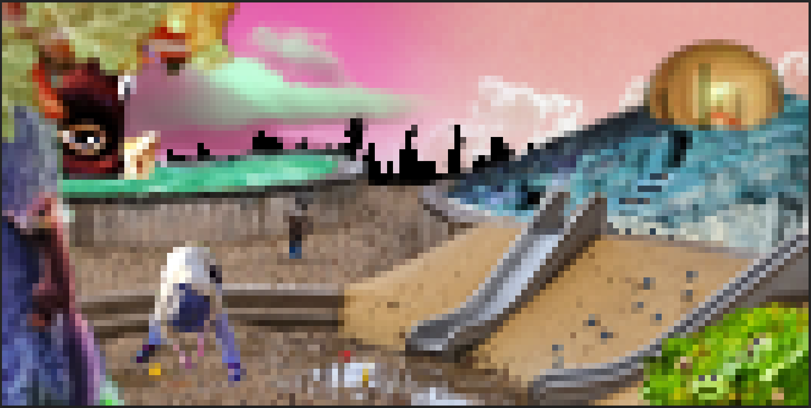 The initial digital image composition of the project.