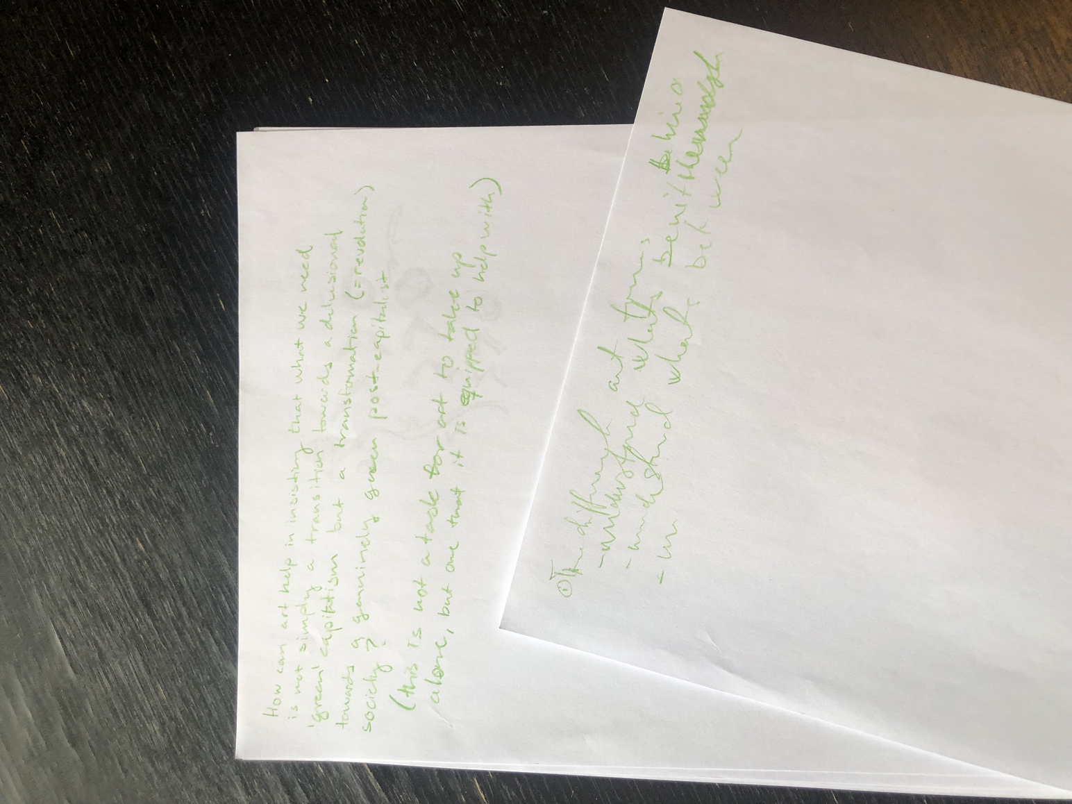 Notes by participants in IA LAB