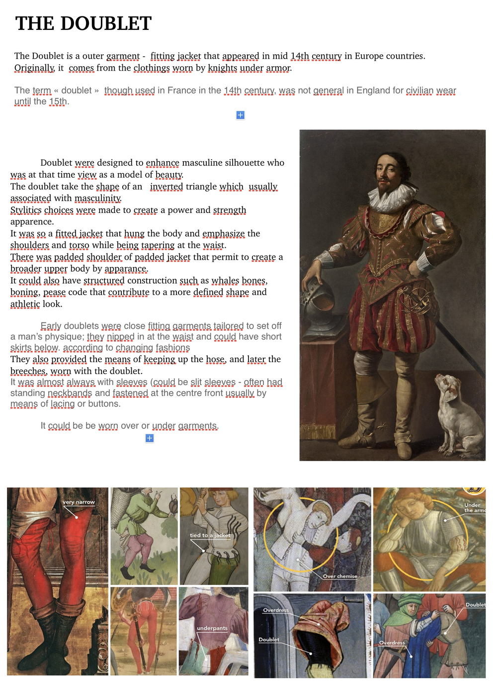 The link between my costume and inegality Part1