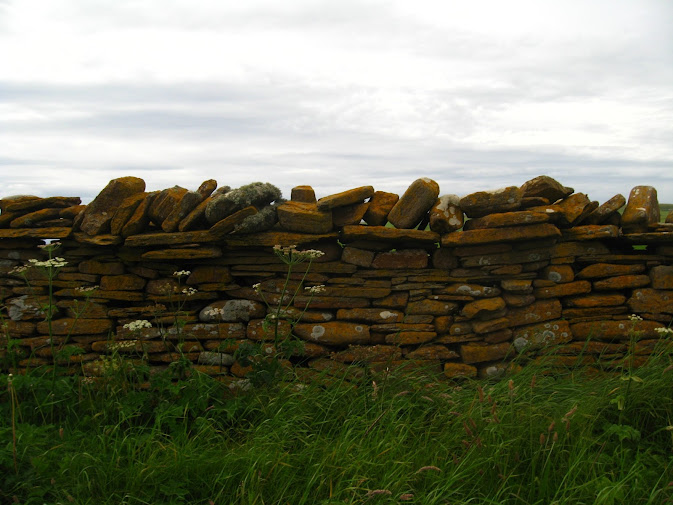 An image of a dry stone wall from the Orkney Islands, Uk. The photo is intended to metaphorically underscore the text's discussion of data collection from tangible and intangible structures within environments.