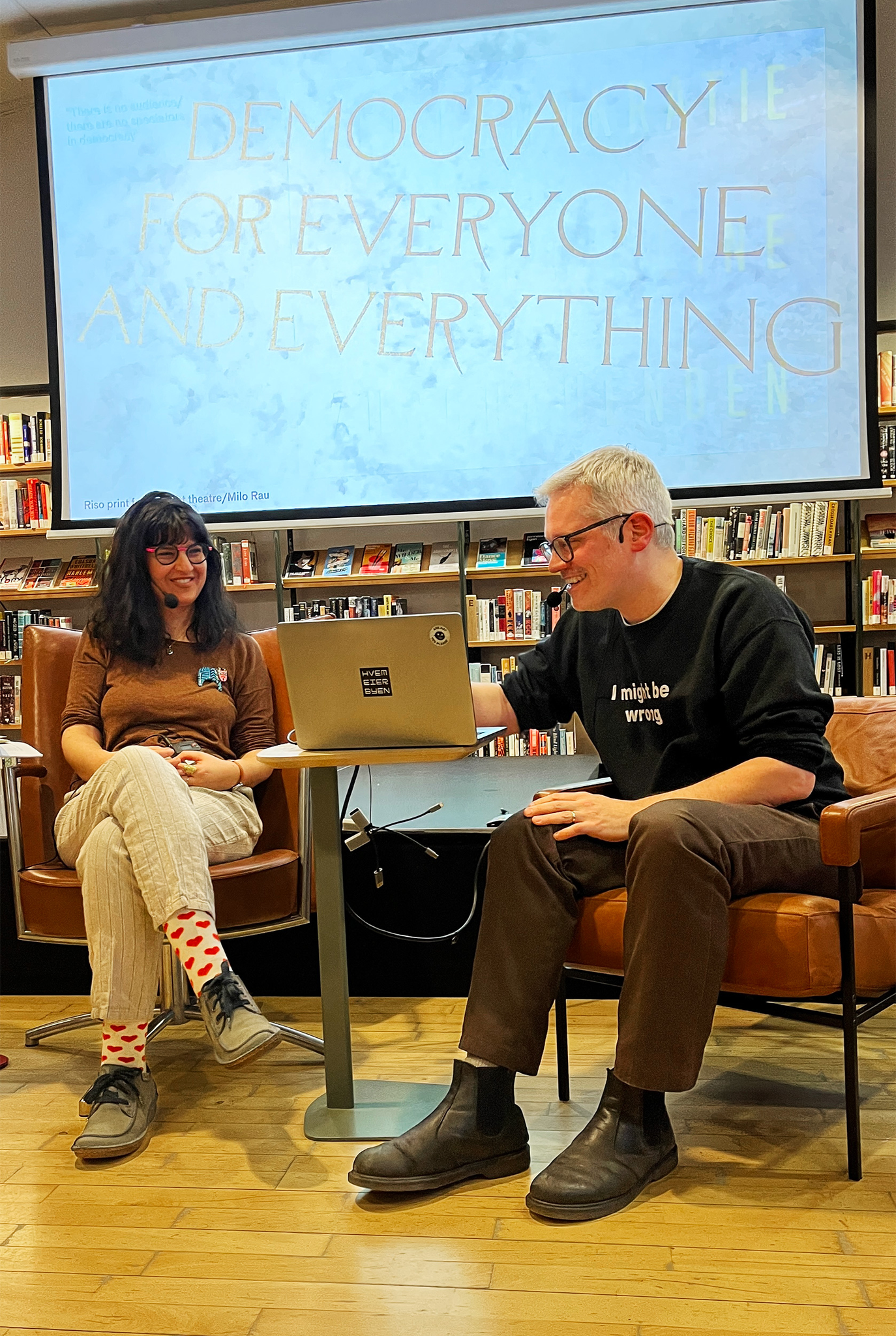 Benjamin Hickethier at Design, Participation & Democracy (lecture event) Photo: Karina Birkelund Johansen