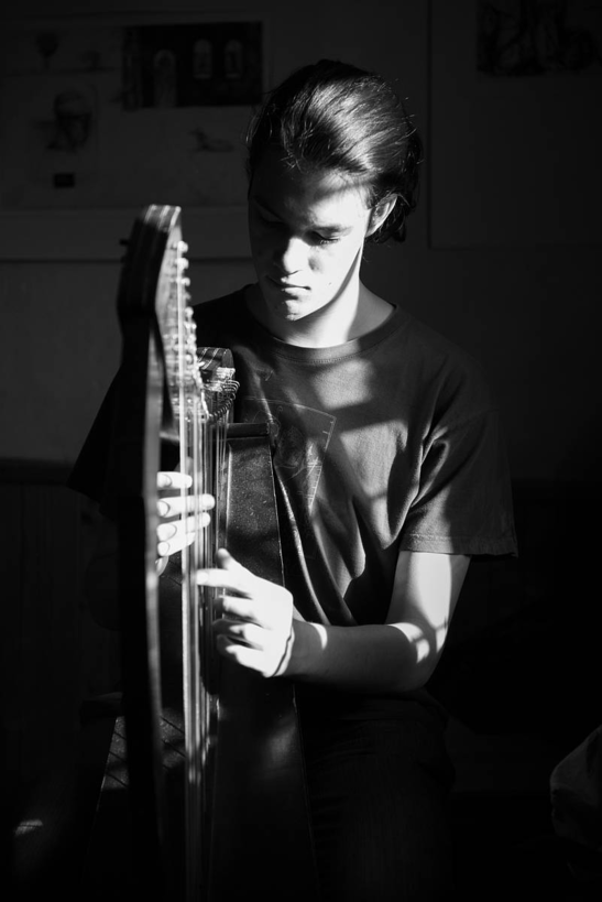 Bořivoj with harp