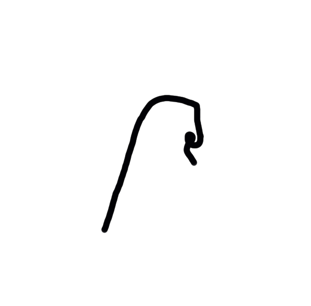 A drawing based on a route of a walk.