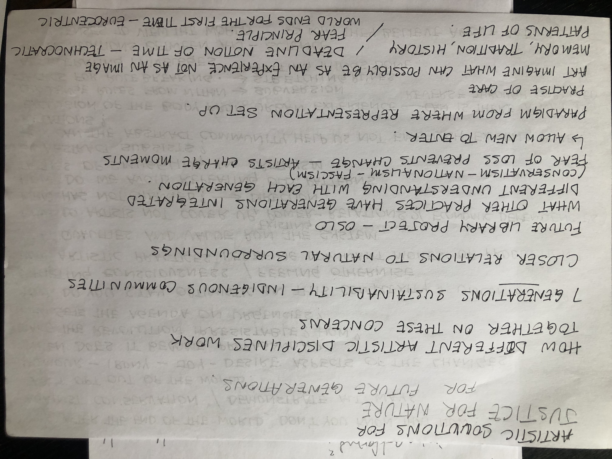 Notes by participants in IA LAB