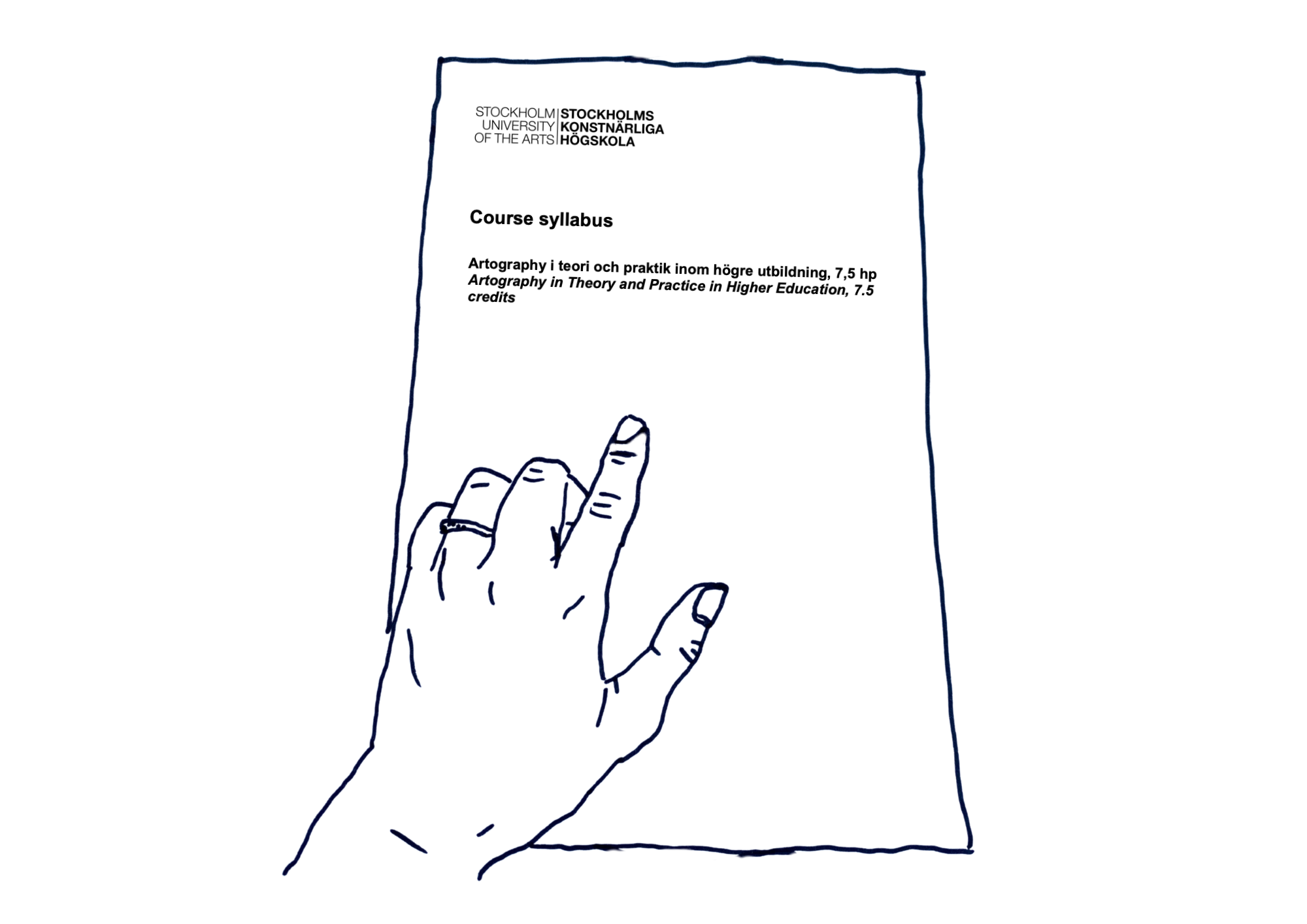 Illustration of course syllabus Artography in Theory and Practice in Higher Education