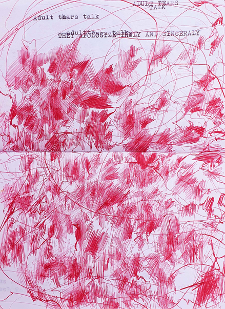 un albero monocromo su taccuino