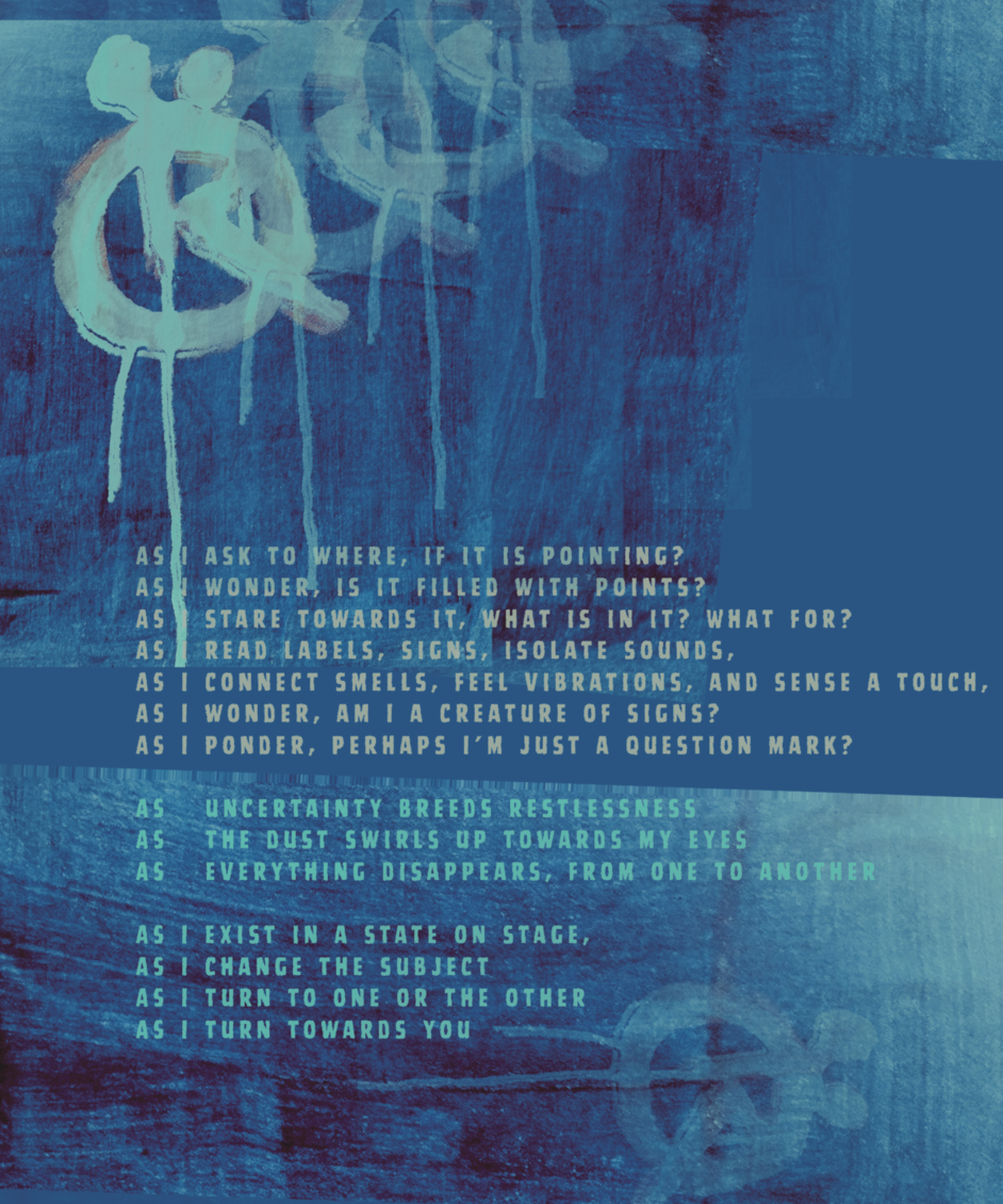 Poem about the process of aiming towards creating a honest performance in the midst of processing