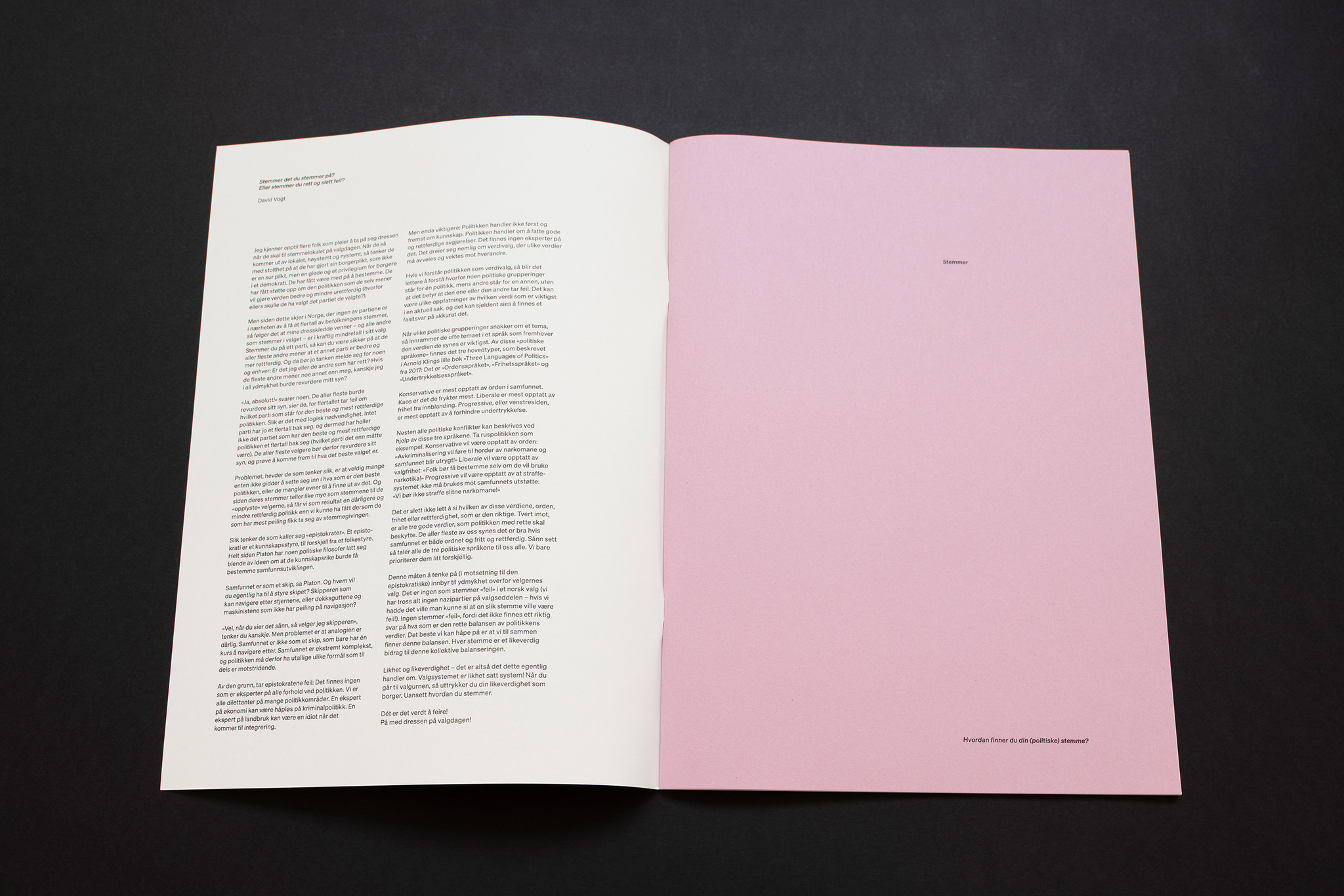 Stemmer / Voices publication
Foto: Bjarte Bjørkum