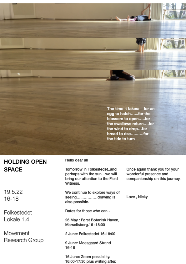 Session 5, 'Soft Eyes' inquiry research group, Aarhus, Denmark