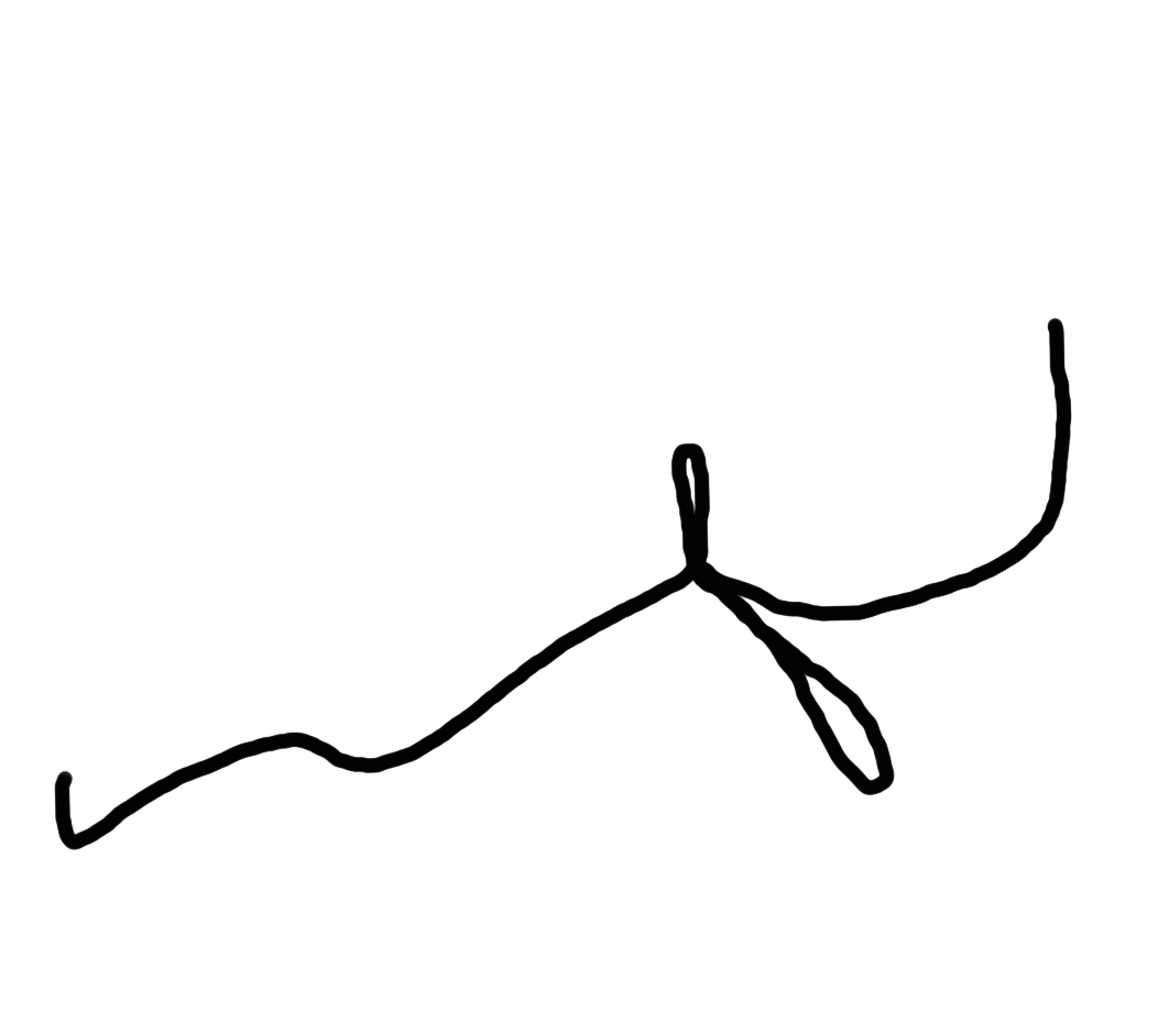 a drawing of a walk route.