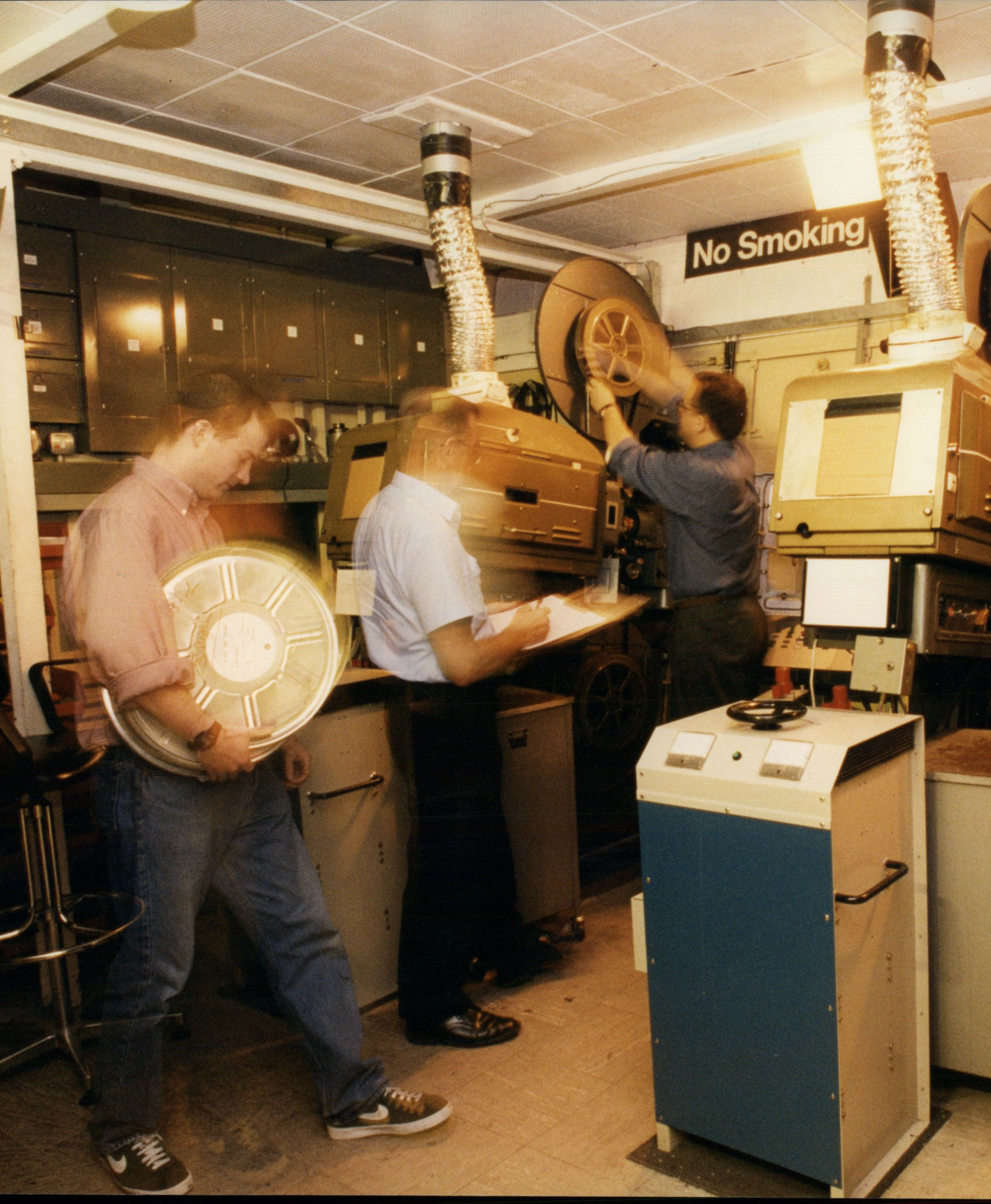 Author when working as a Projectionist at National Film Theatre, UK