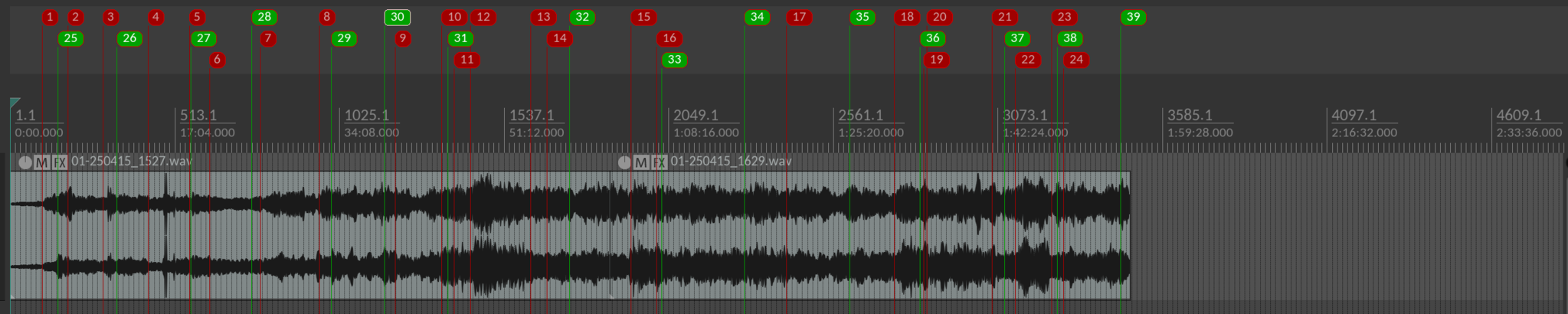 Screenshot of markers Performance 1