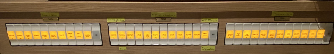 Dette er registreringsmulighetene på intrumentet.