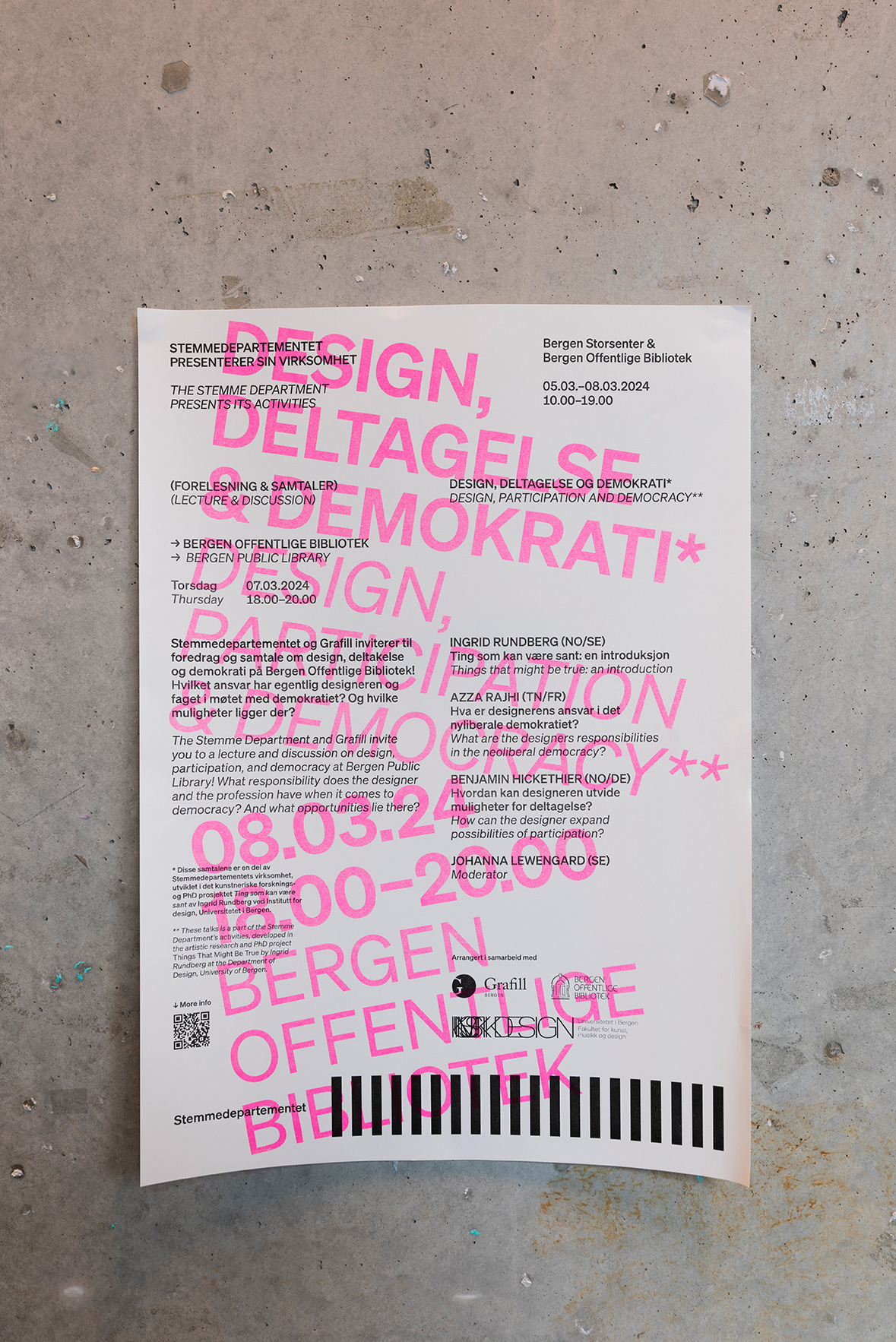 Poster for Design, Participation & Democracy Lecture event