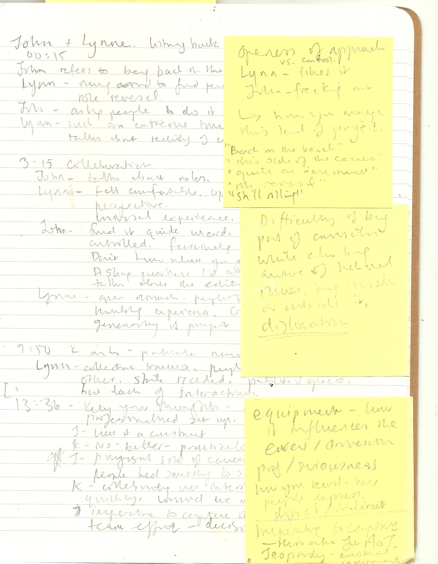 A page of handwritten notes.