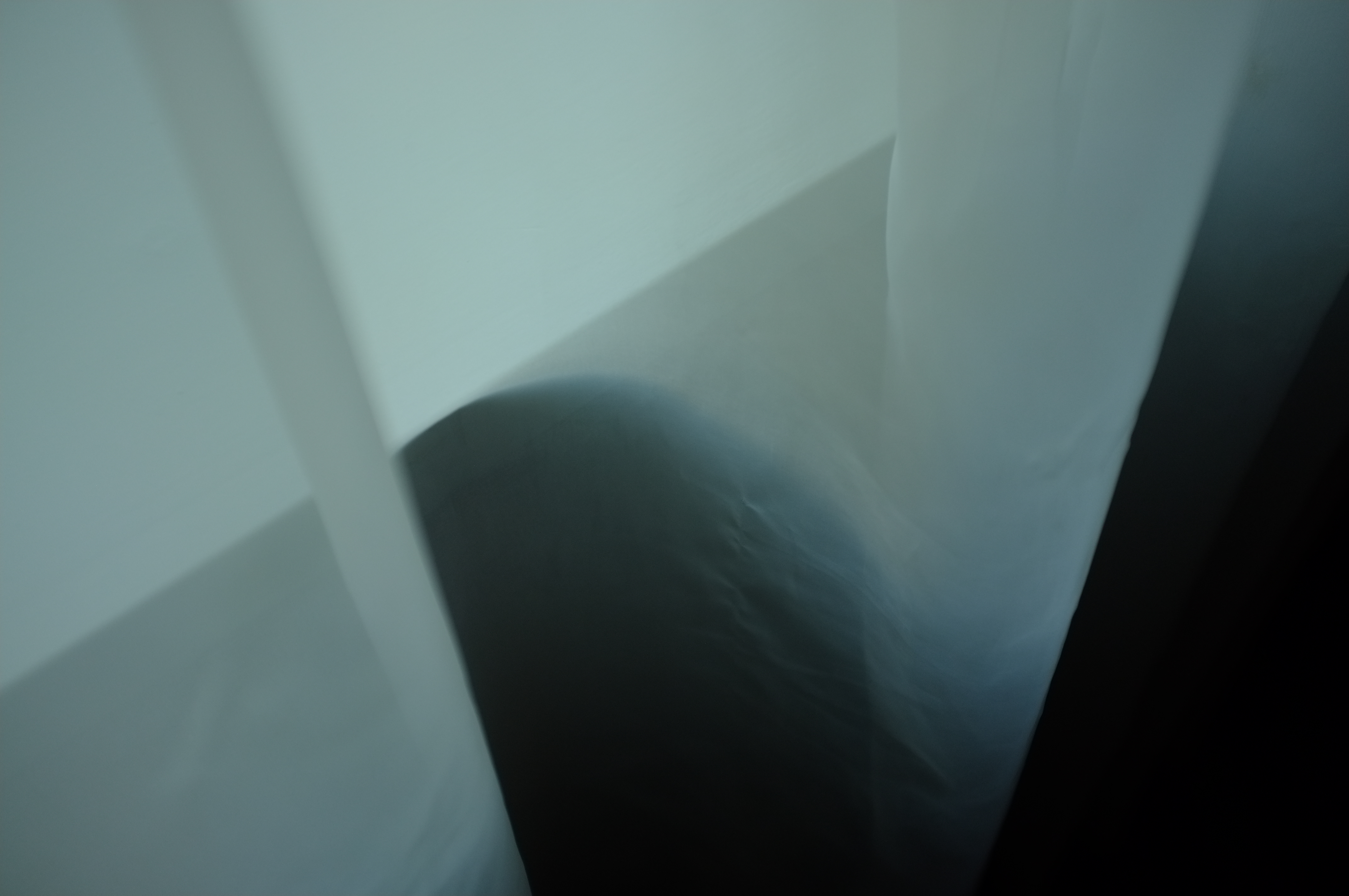 An image on a diaphanous curtain