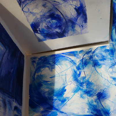 artist book blue