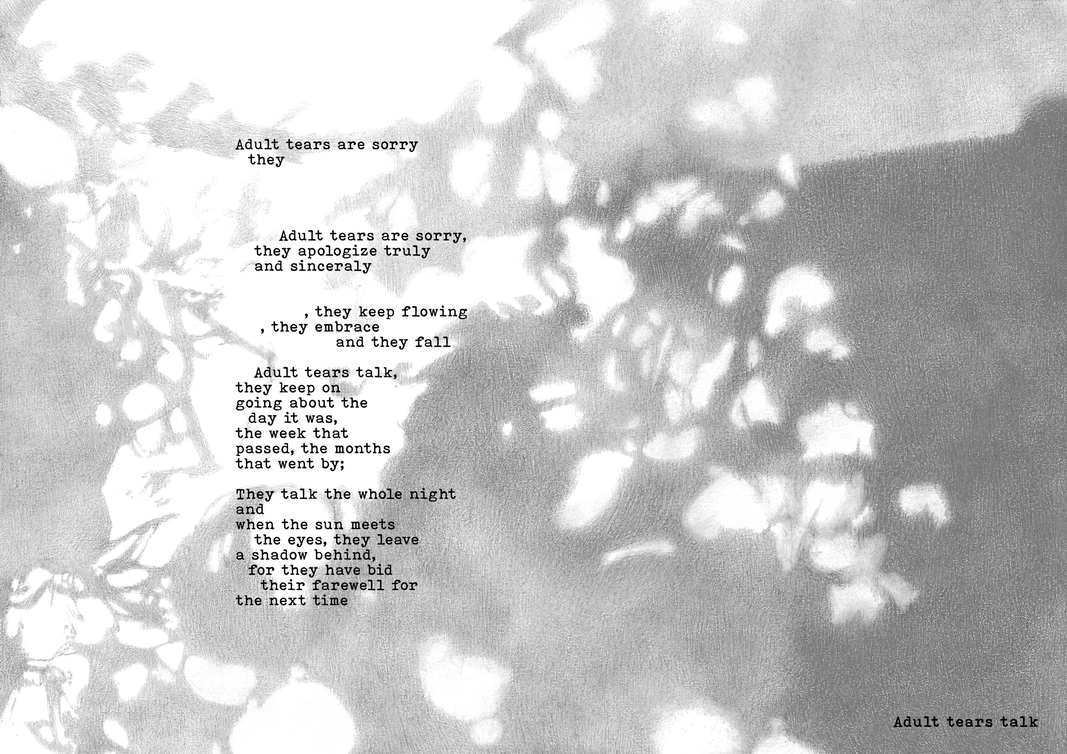 adult tears talk poem